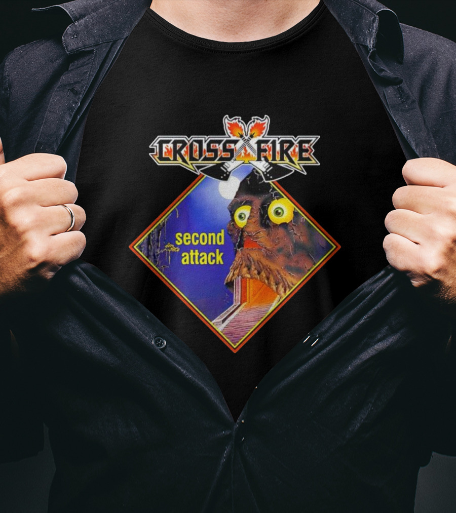 Crossfire Second Attack Monster Face With Yellow Eyes T-Shirt