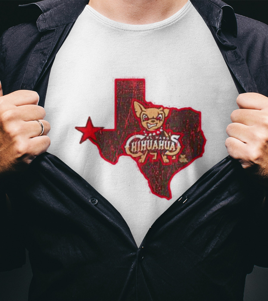 El Paso Chihuahuas Texas Map Star T-Shirt