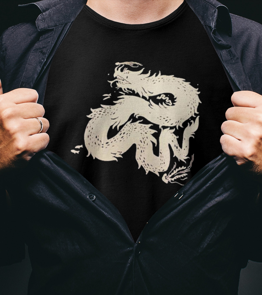 Eli Spencer Pop-Up Dragon Whimsical Serpentine Creature T-Shirt