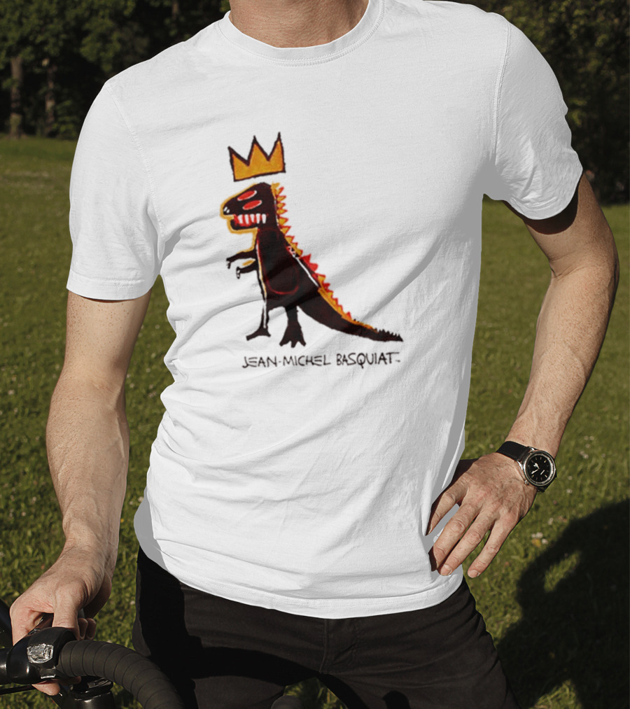 Jean Michel Basquiat Dinosaur Crown Iconic T-Shirt