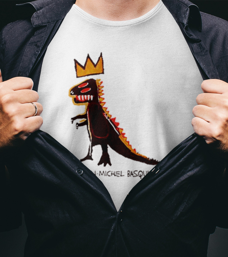Jean Michel Basquiat Dinosaur Crown Iconic T-Shirt