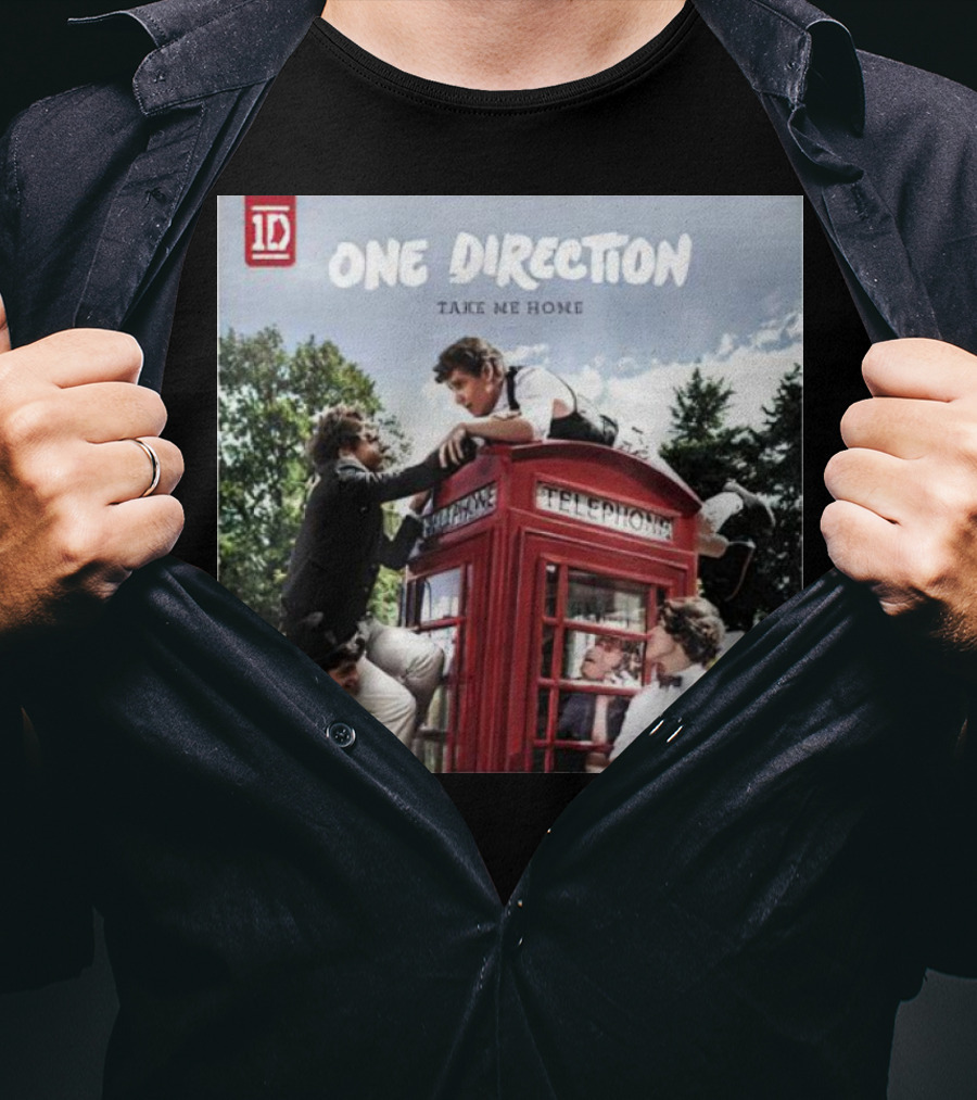 One Direction Take Me Home Red Telephone Booth Scene T-Shirt