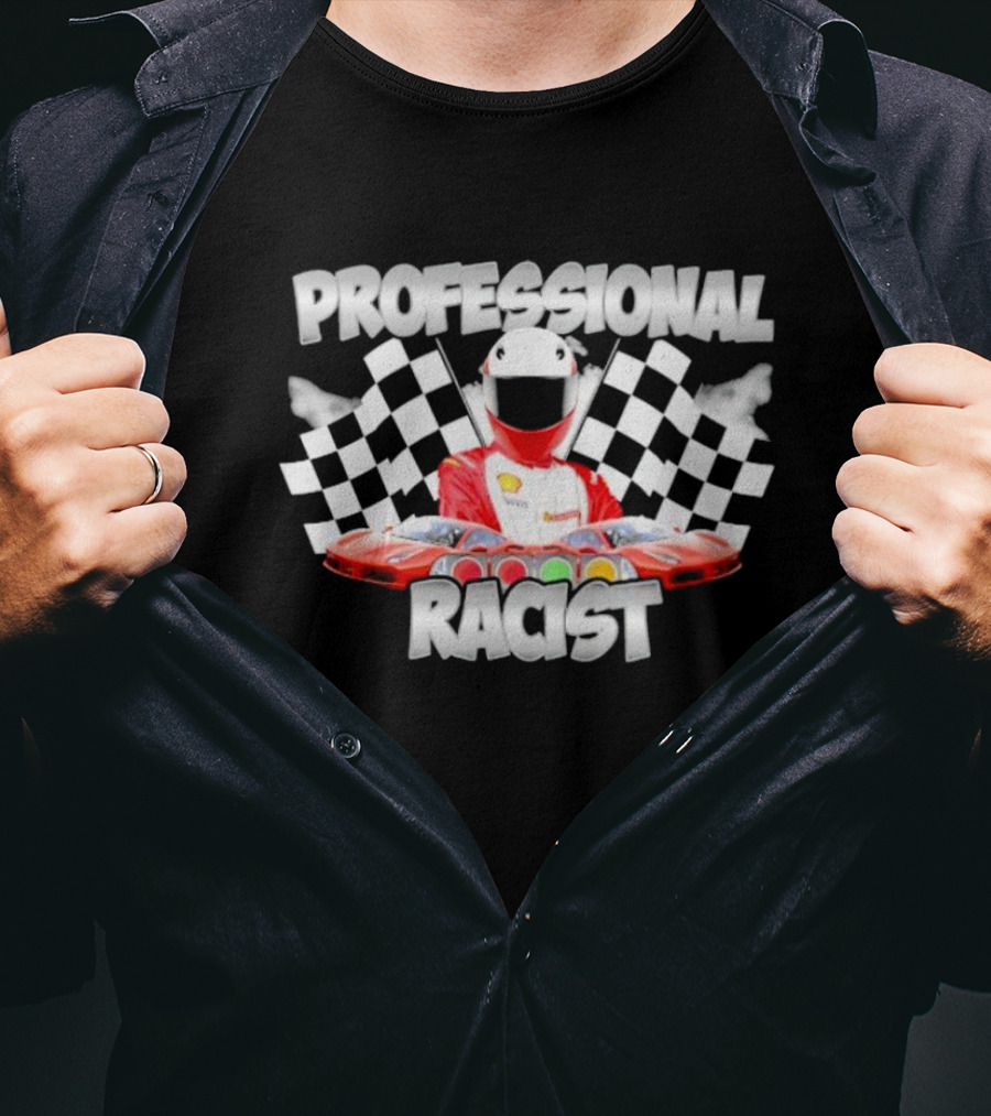 Professional Racer Car And Flag Racing T-Shirt