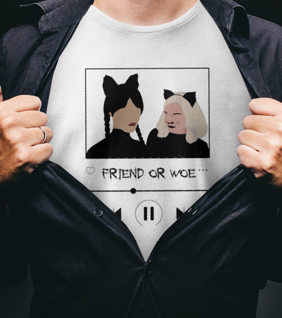 Friend Or Woe Wednesday And Enid Sinclair Track T-Shirt