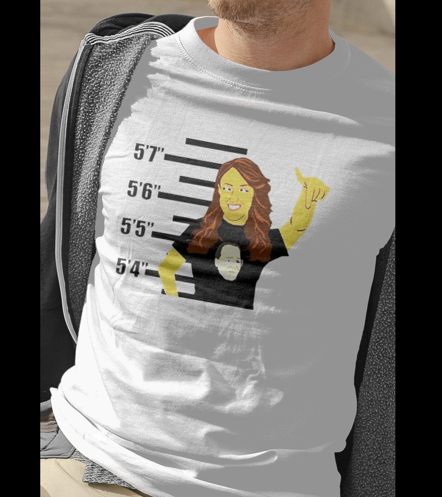AEW Britt Baker Height Chart With Hand Gesture T-Shirt