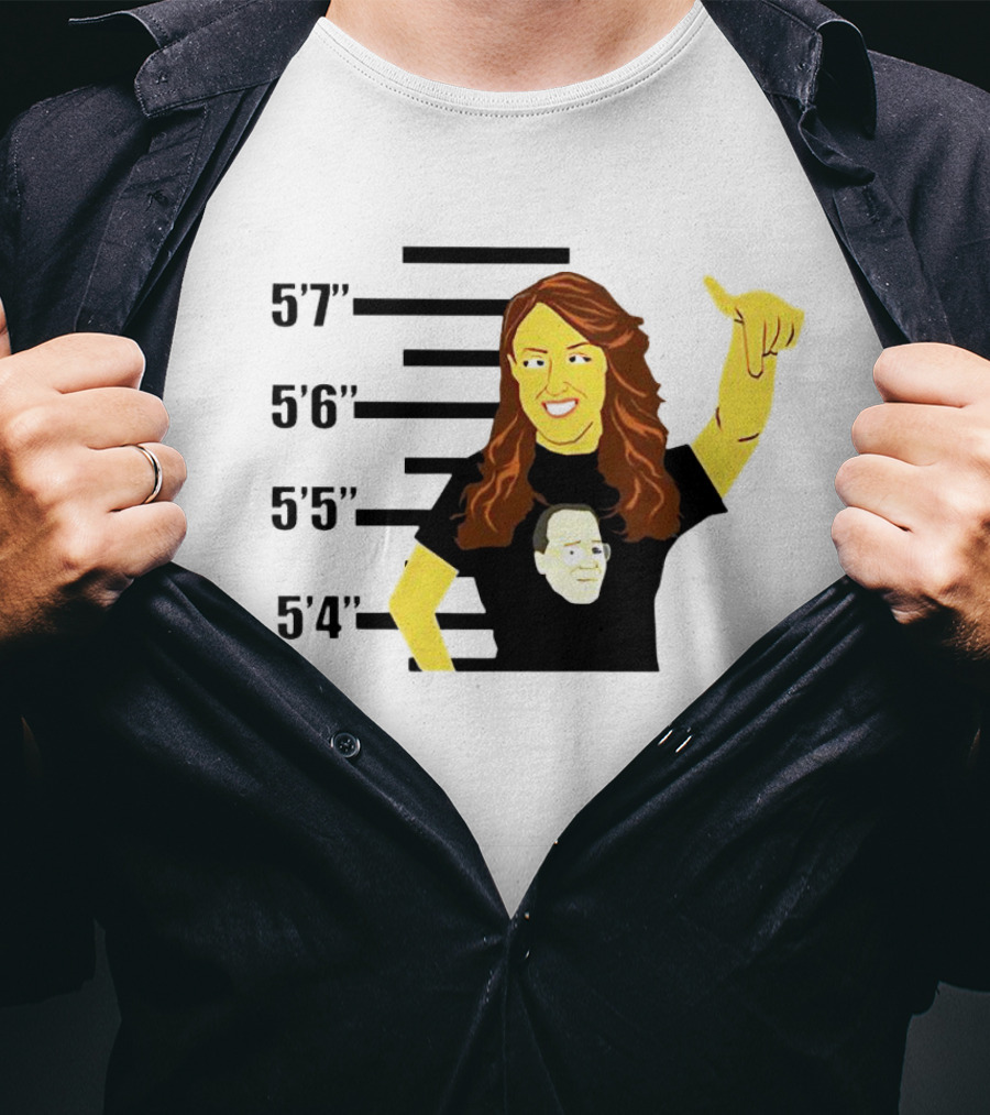 AEW Britt Baker Height Chart With Hand Gesture T-Shirt