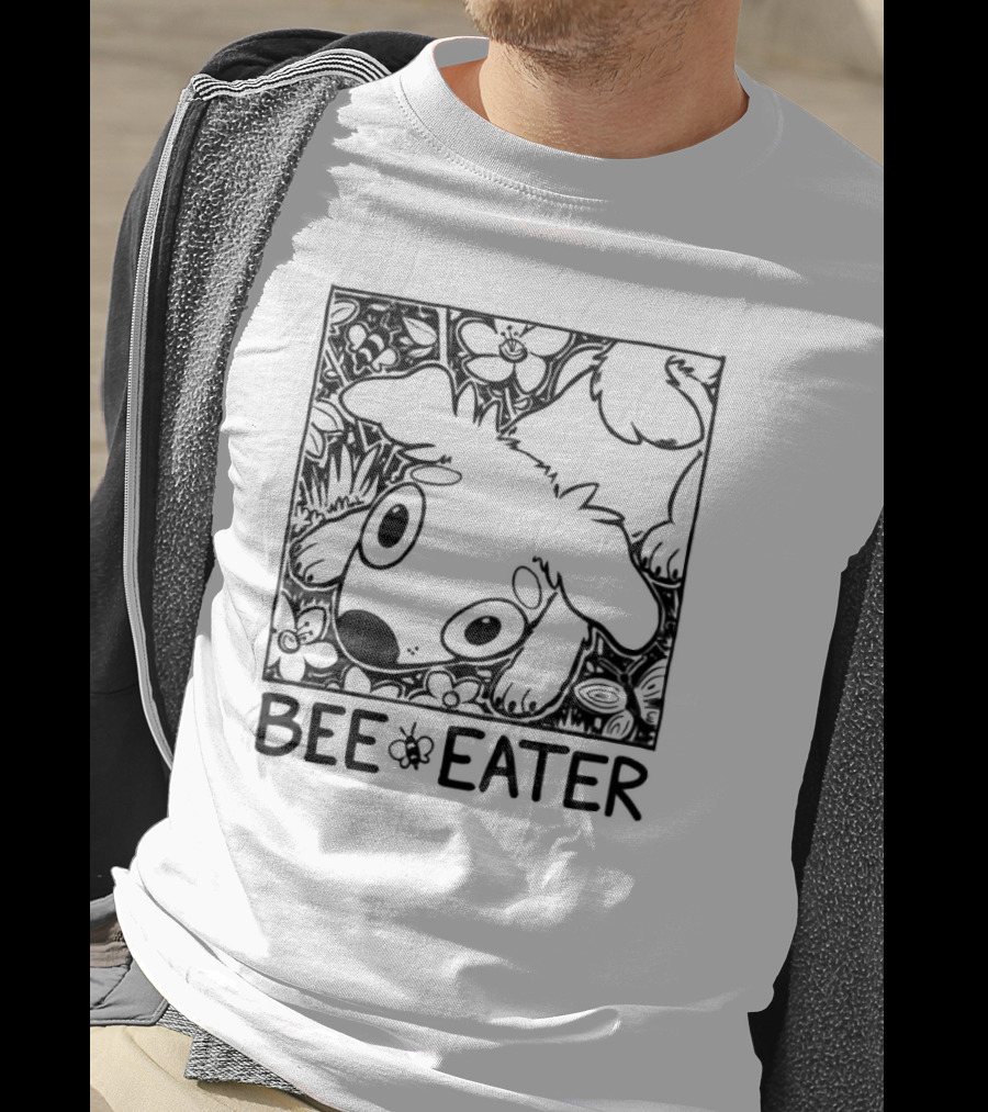 Bee Eater Puppy In Flower Garden T-Shirt