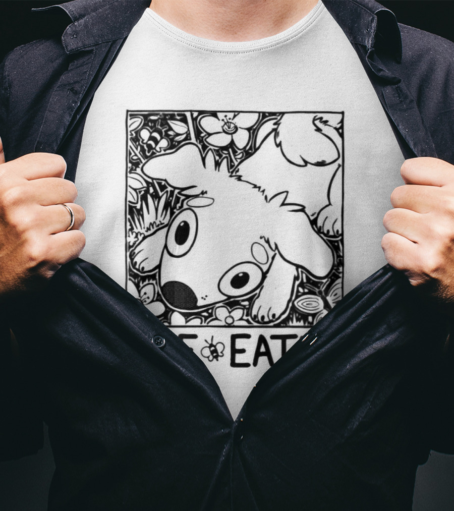 Bee Eater Puppy In Flower Garden T-Shirt