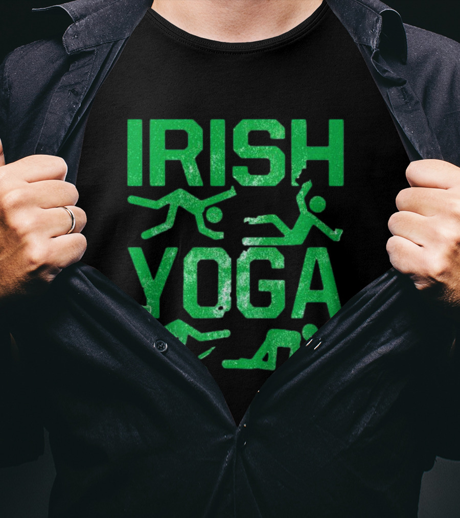 Irish Yoga Green Figures Humor Ireland St. Patrick's Day T-Shirt