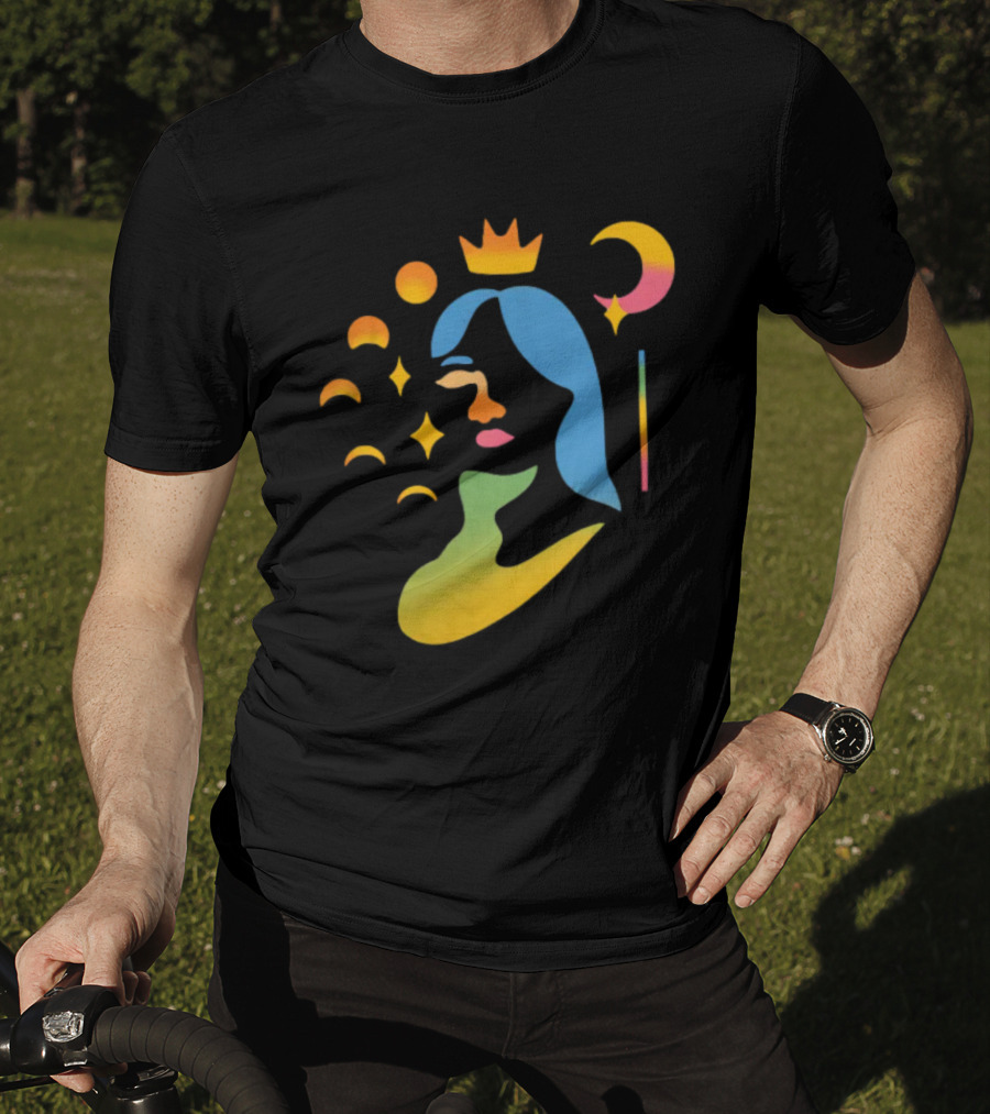Mxmtoon Gradient Crown Moon Stars T-Shirt