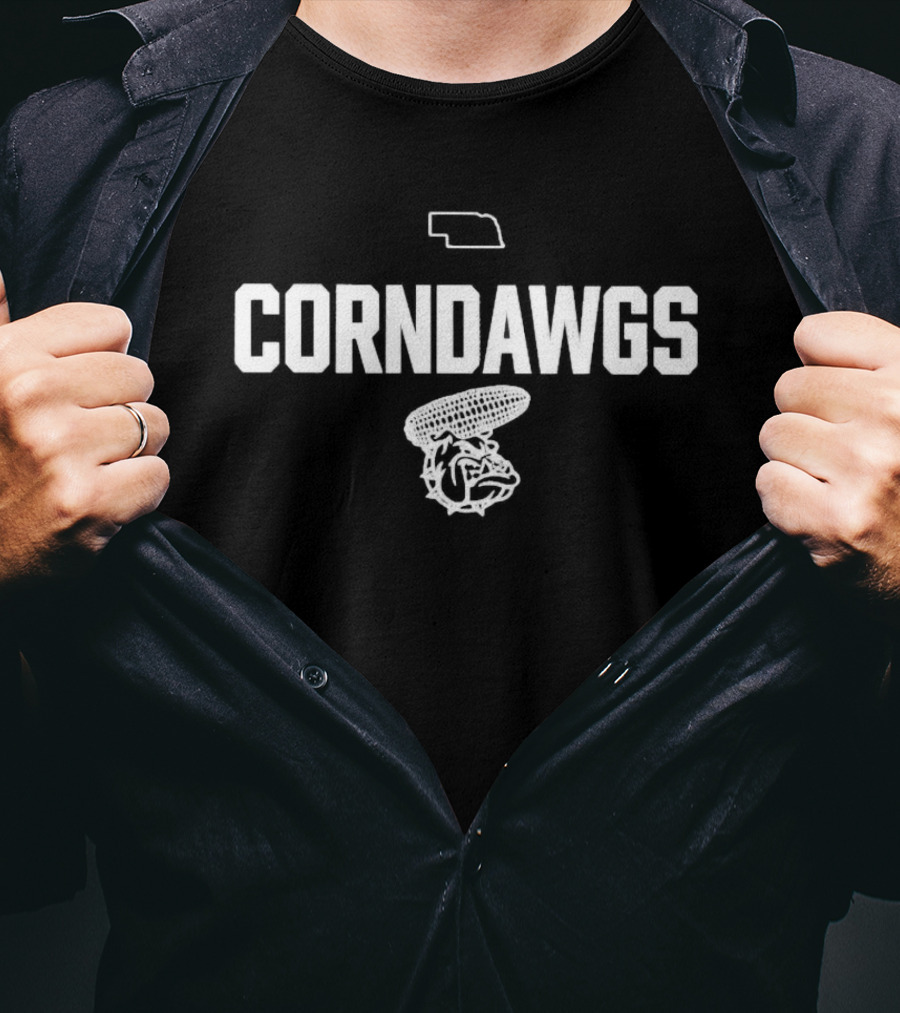 Nebraska Corndawgs Bulldog Corn T-Shirt