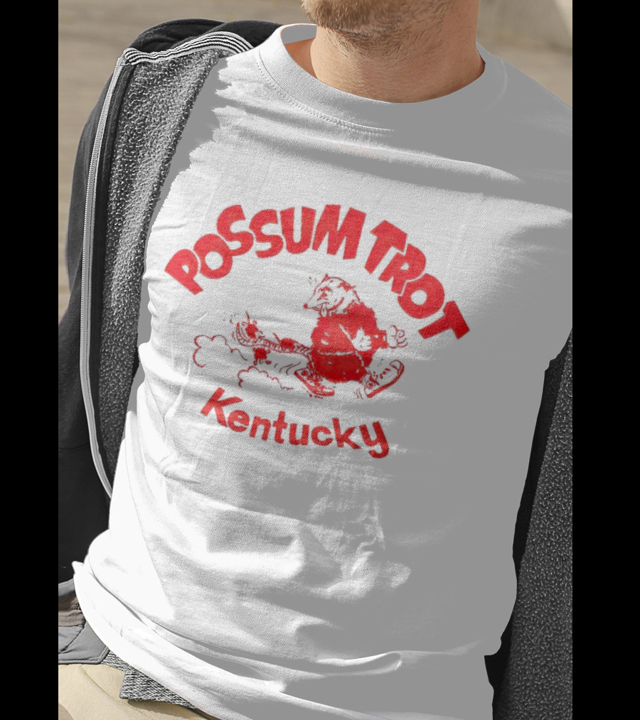 Possum Trot Kentucky Retro Skating Opossum T-Shirt