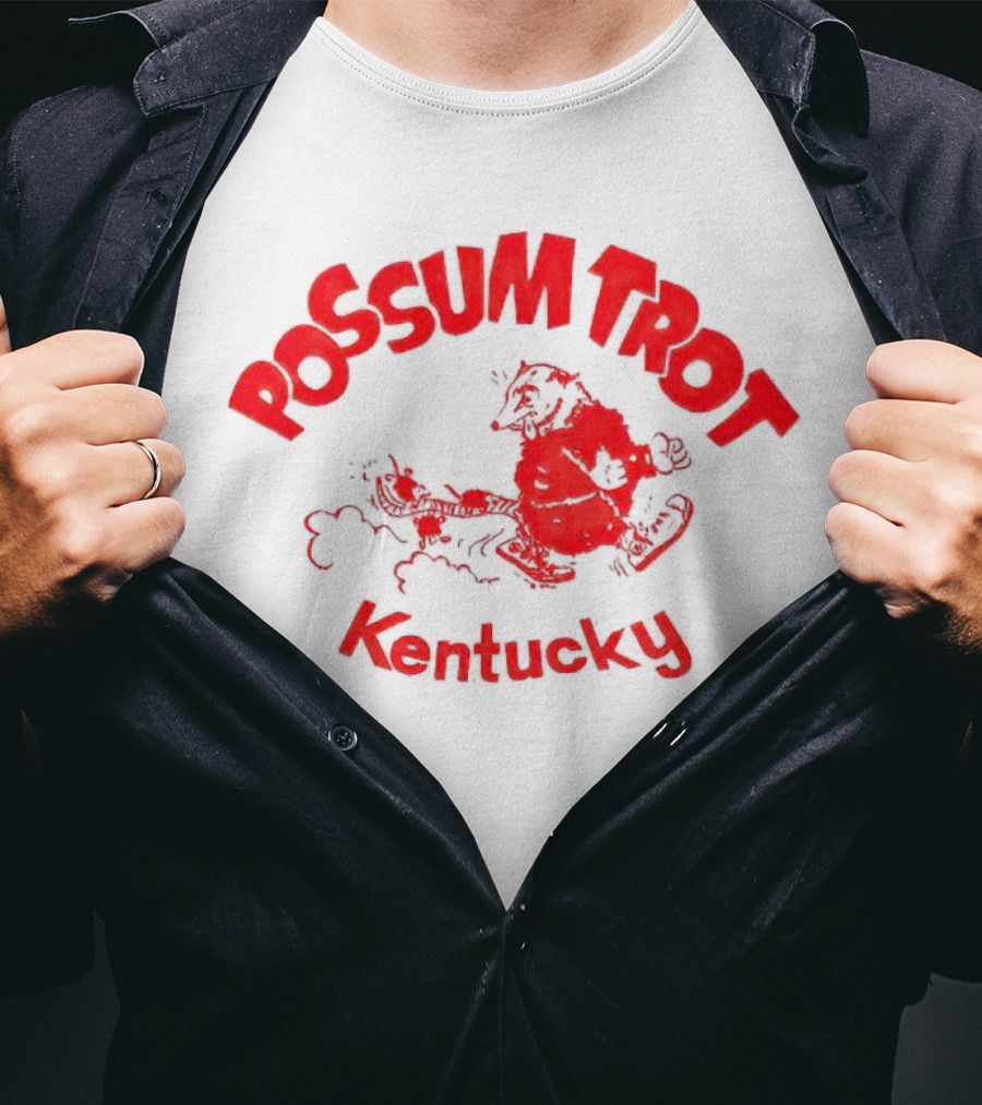 Possum Trot Kentucky Retro Skating Opossum T-Shirt