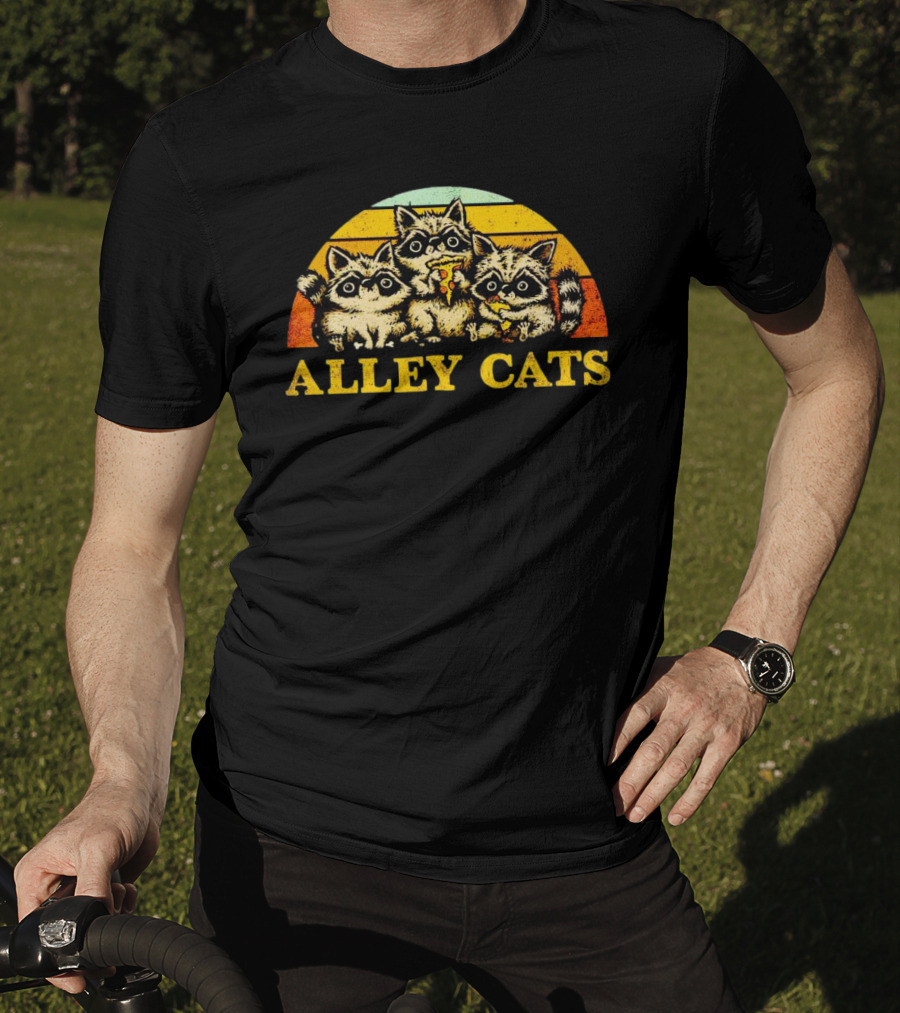 Alley Cats Retro Raccoons T-Shirt