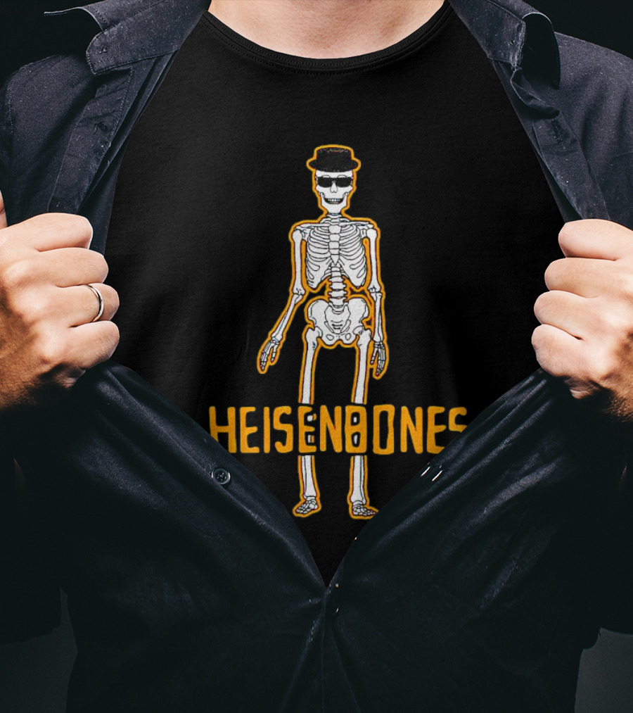 Heisenbones Skeleton With Hat And Sunglasses T-Shirt