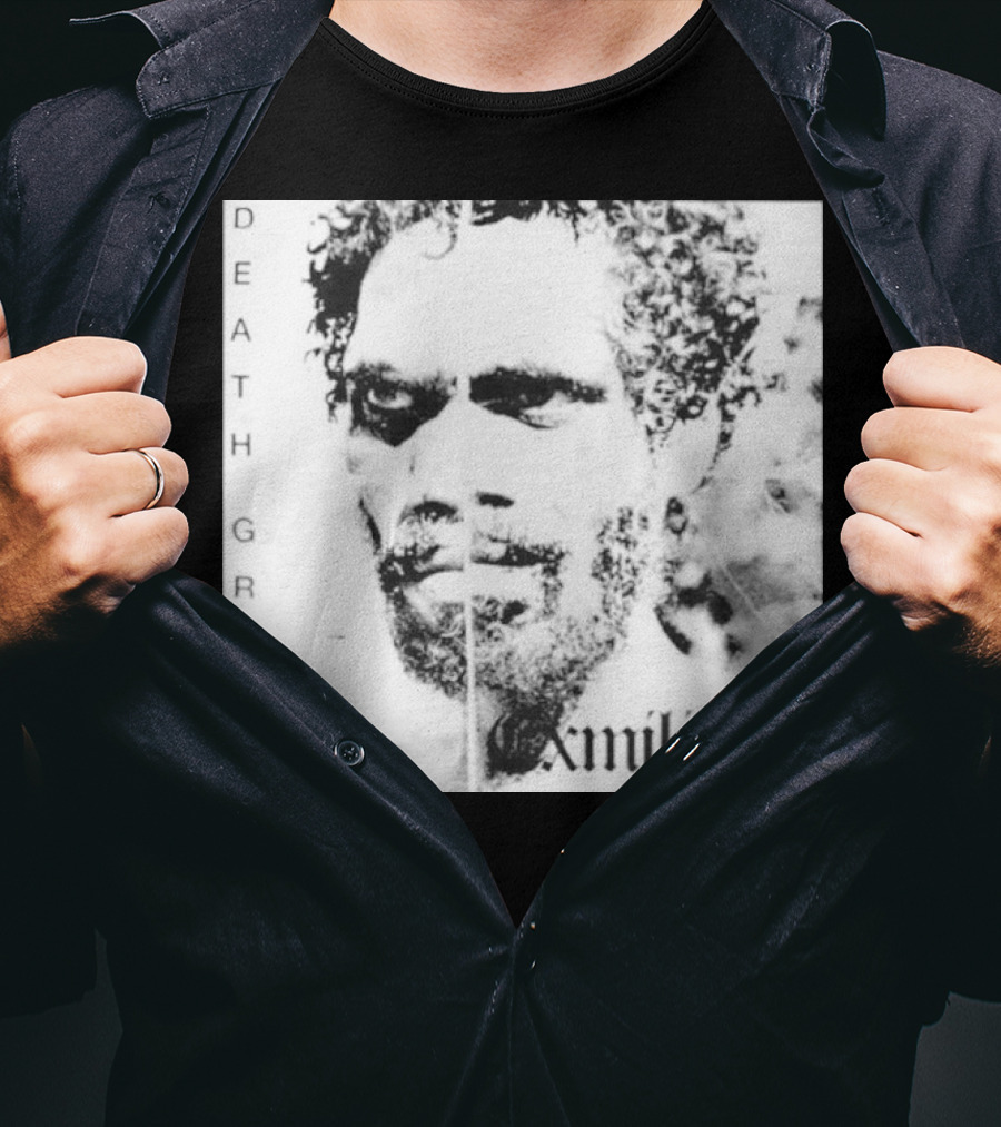 Death Grips Exmilitary Album Cover Image White Letters And Portrait T-Shirt