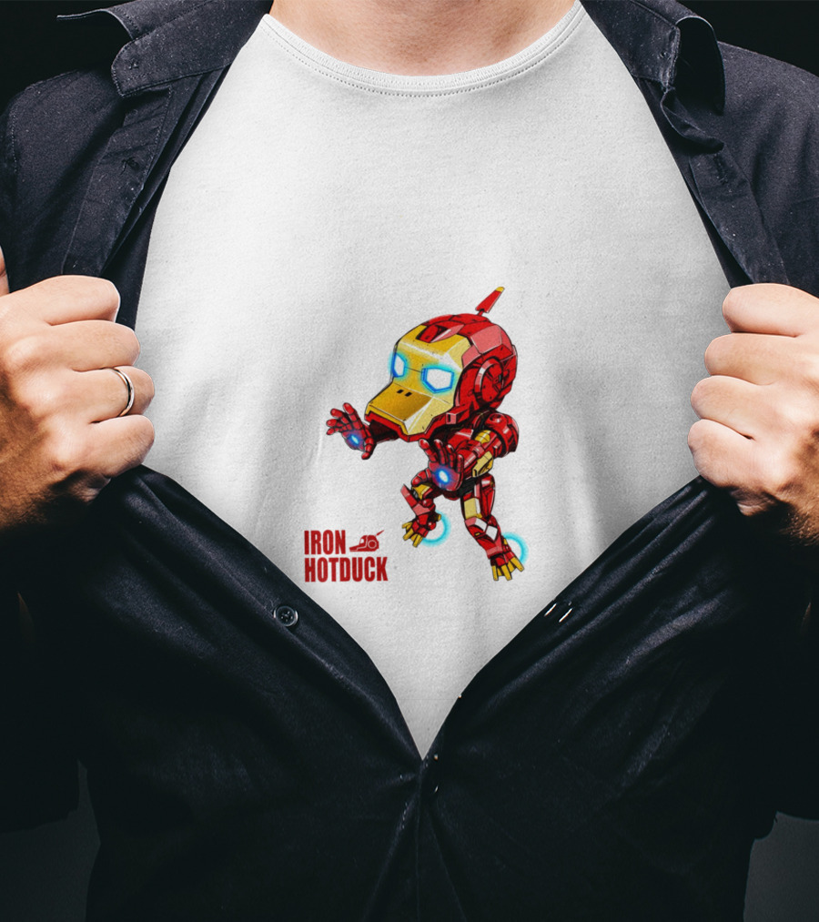 Iron Hotduck Character Robot Duck Suit T-Shirt