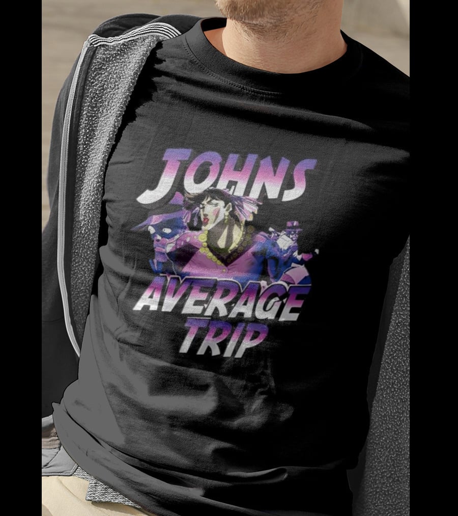 John's Average Trip Manga Style Adventure And Characters T-Shirt