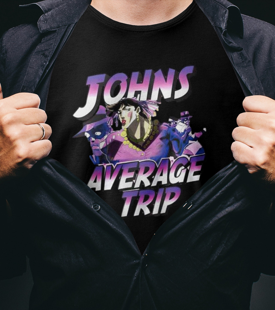 John's Average Trip Manga Style Adventure And Characters T-Shirt
