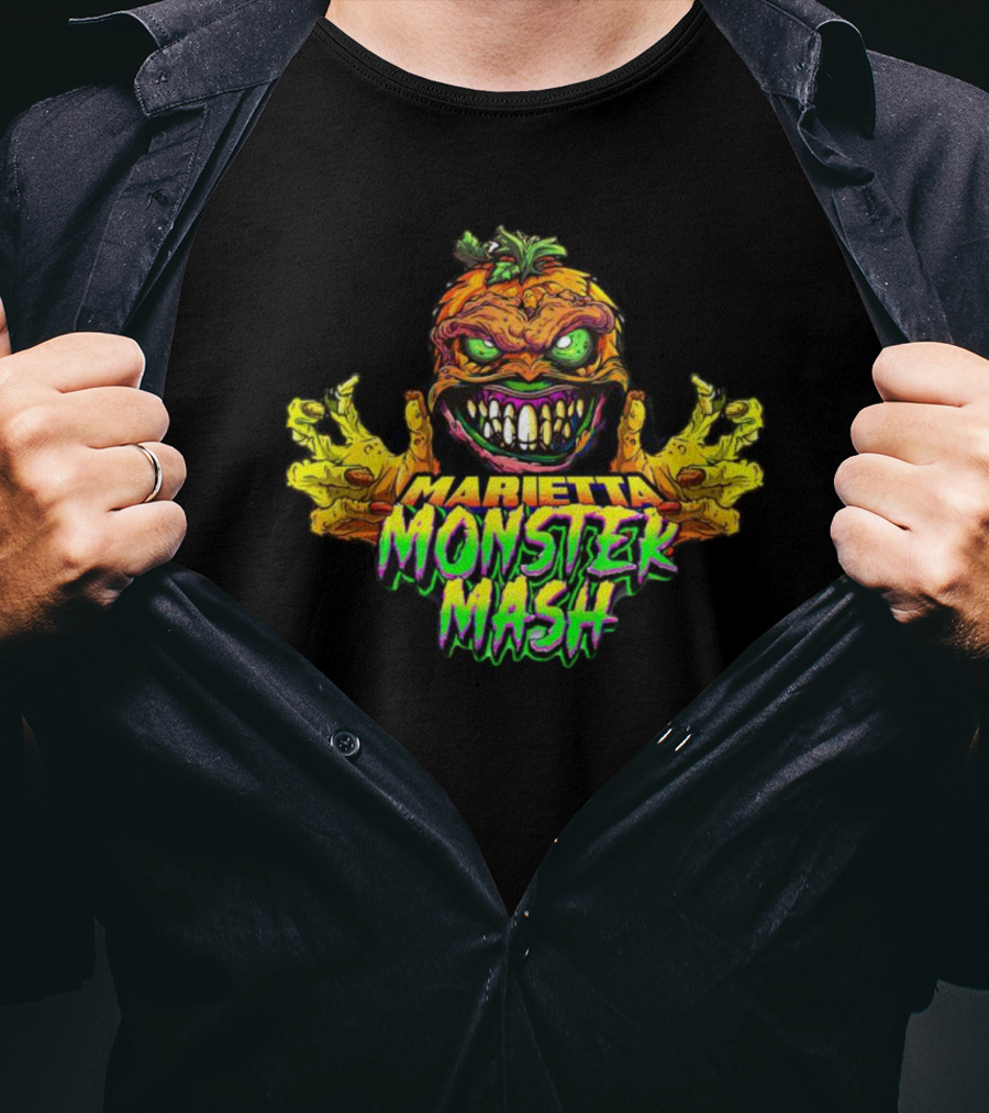 Marietta Monster Mash Pumpkin Seed Halloween T-Shirt