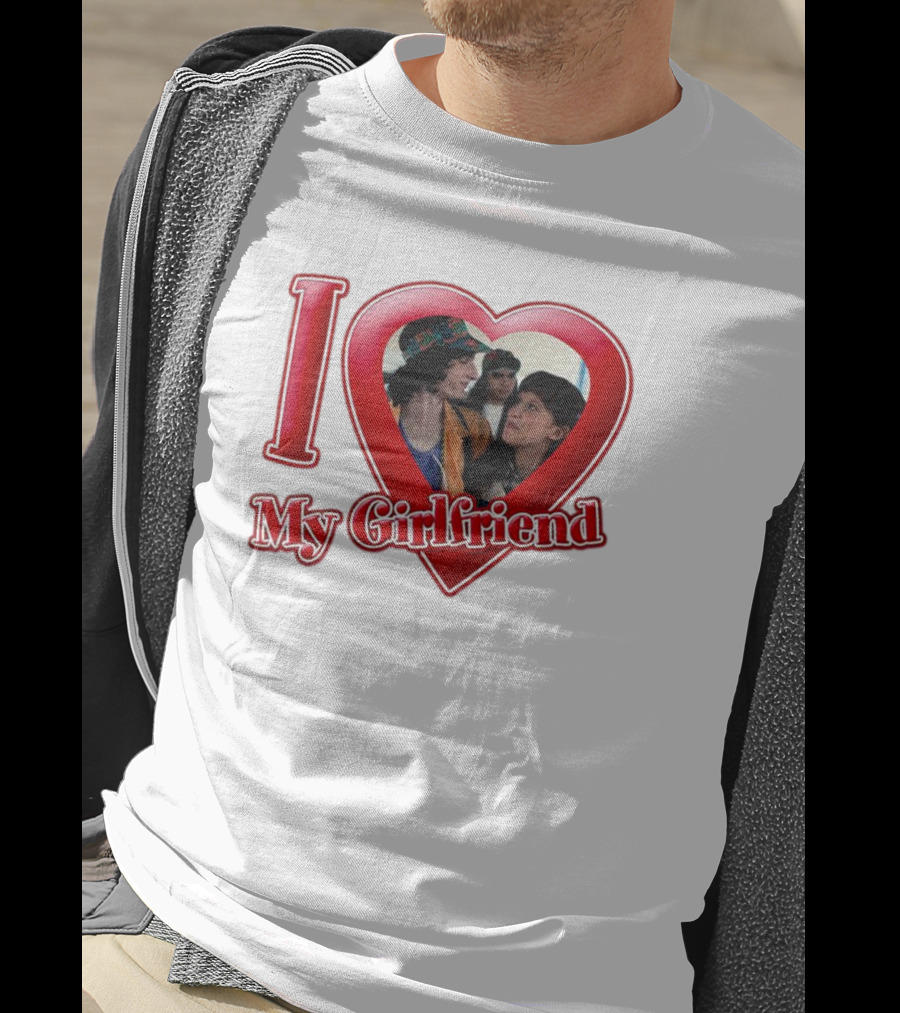 Mike Wheeler I Love My Girlfriend Heart Image T-Shirt
