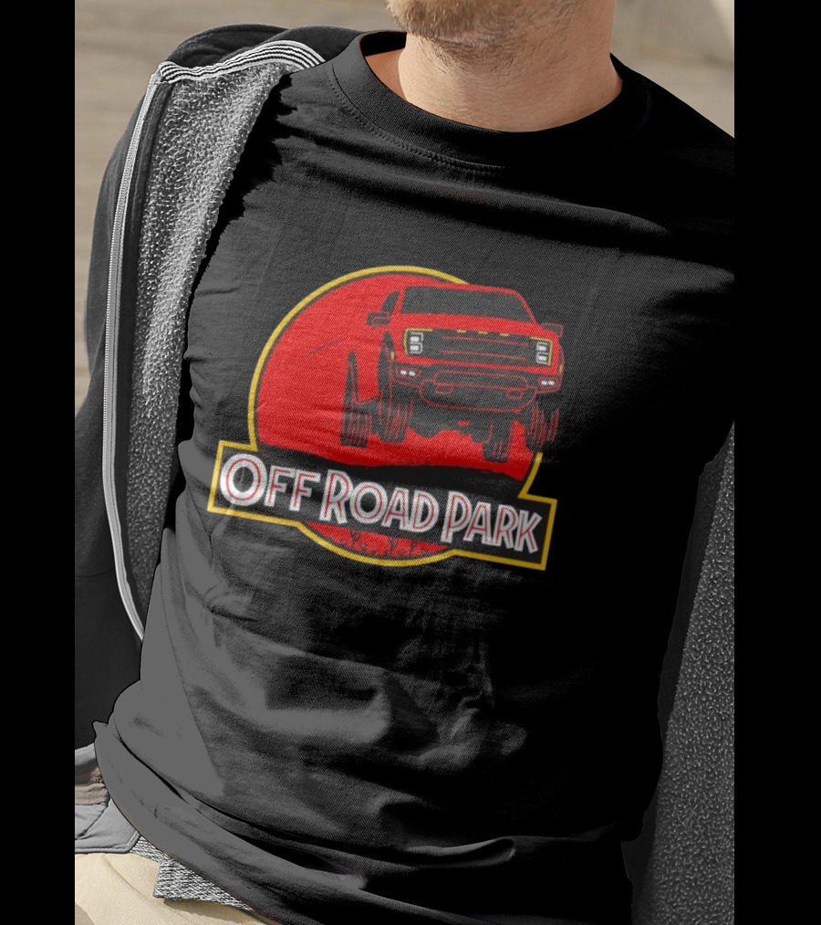 Off Road Park Off-Roading Adventure Red Truck Circle T-Shirt