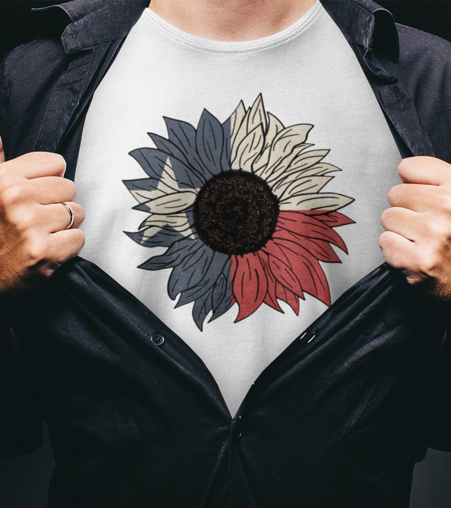 Texas Flag Sunflower Bloom T-Shirt