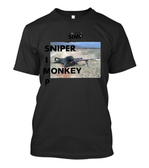 Yes I’m A Simp Sniper Monkey S I M P T-Shirt