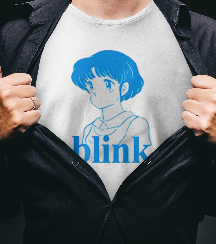 Blink Anime Girl Blue T-Shirt