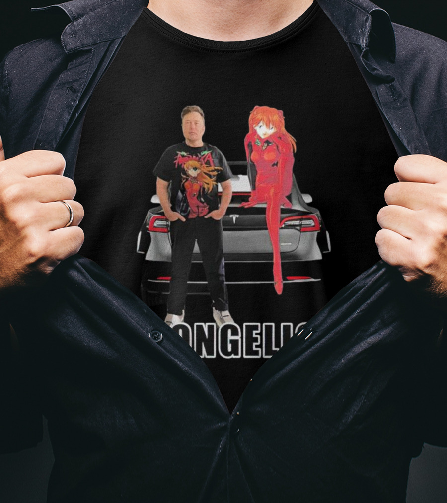 Elongelion Elon Musk Asuka Tesla Crossover T-Shirt