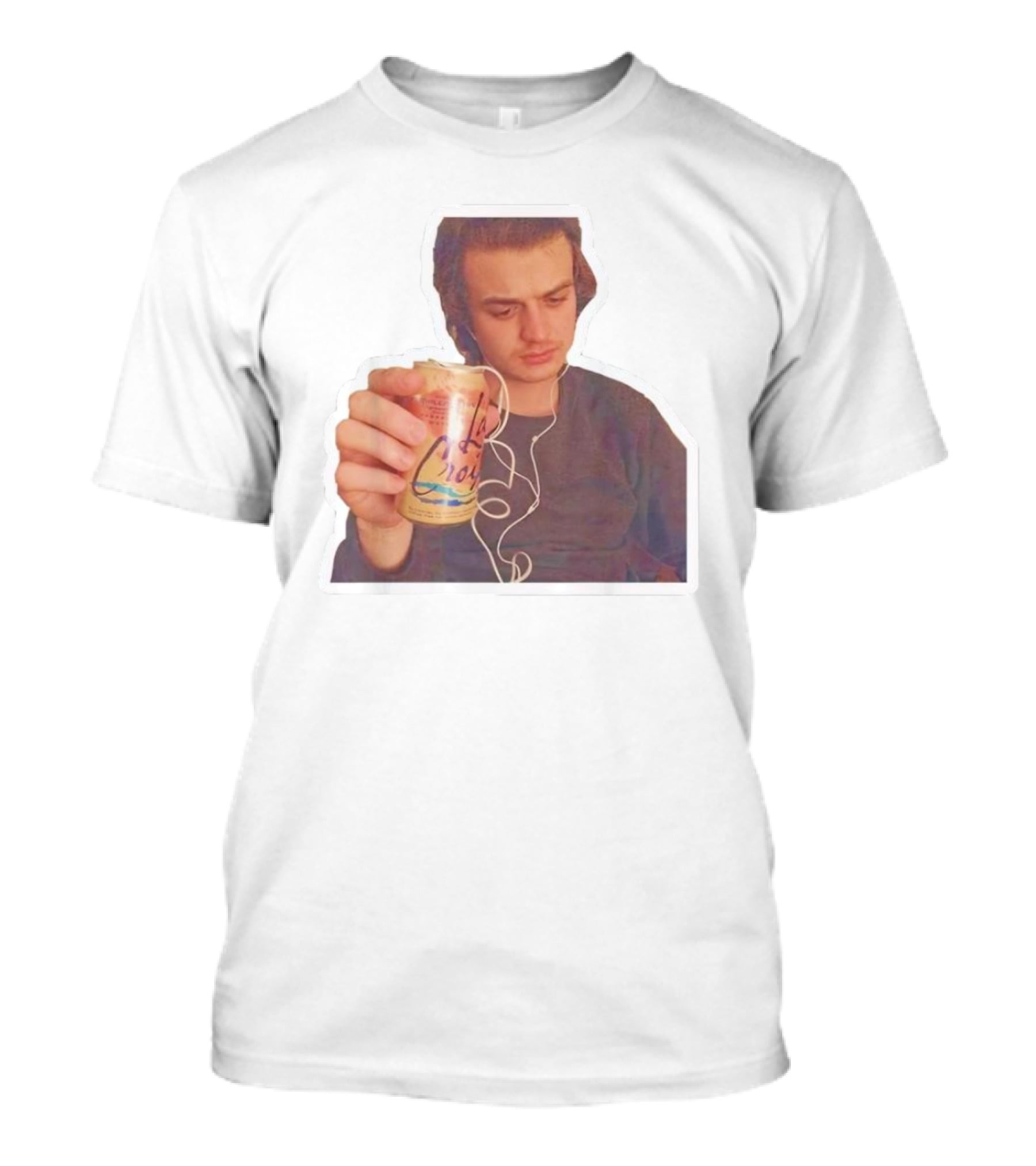 Joe Keery Drinking La Croix With Headphones T-Shirt