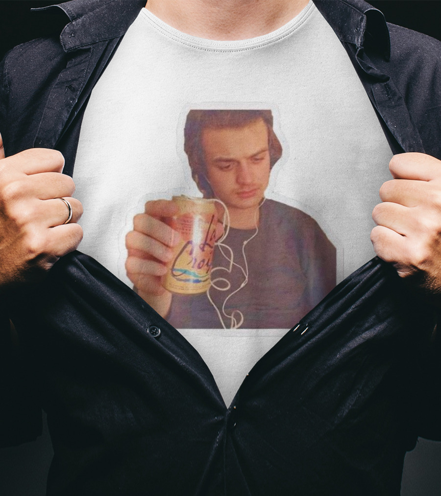Joe Keery Drinking La Croix With Headphones T-Shirt