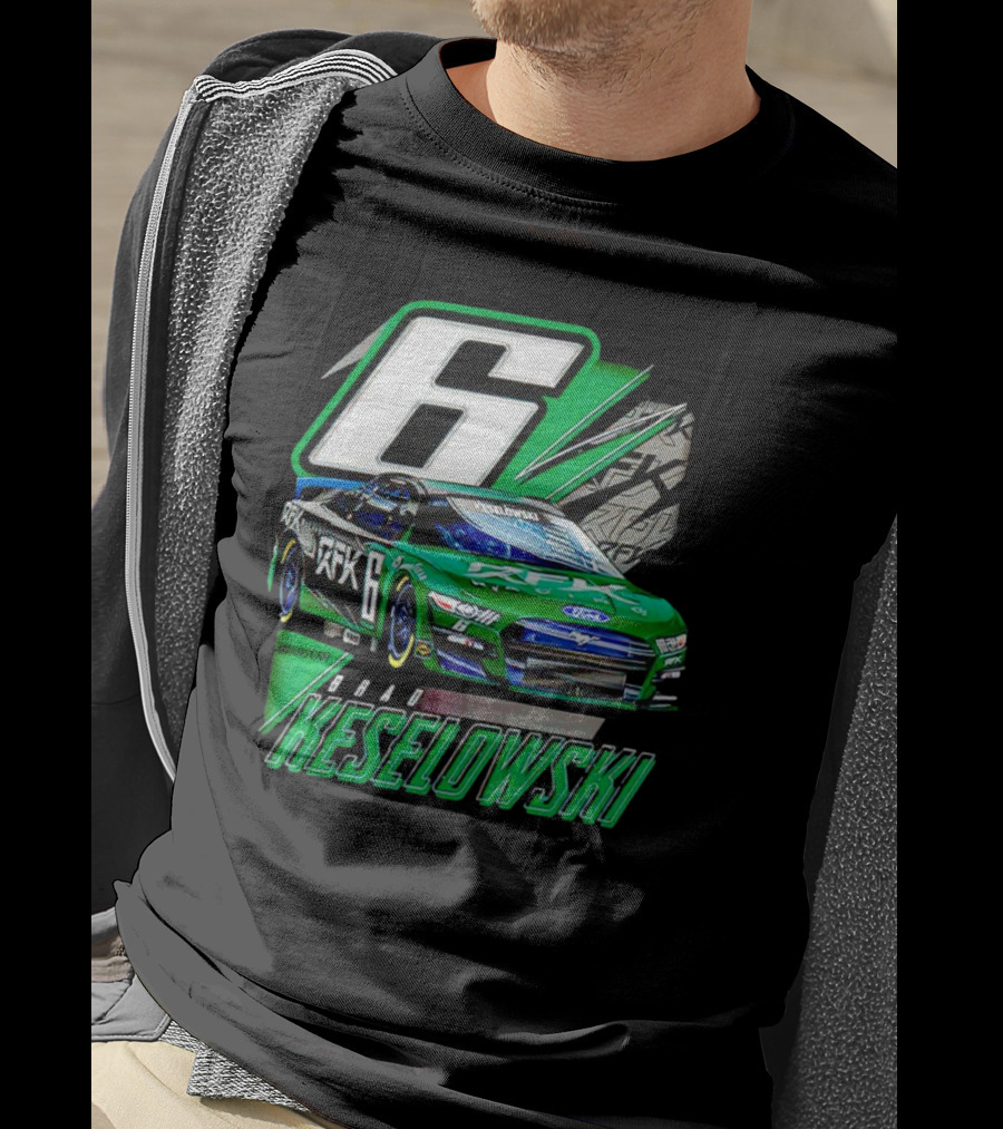 Brad Keselowski Number 6 RFK Racing Green Car T-Shirt