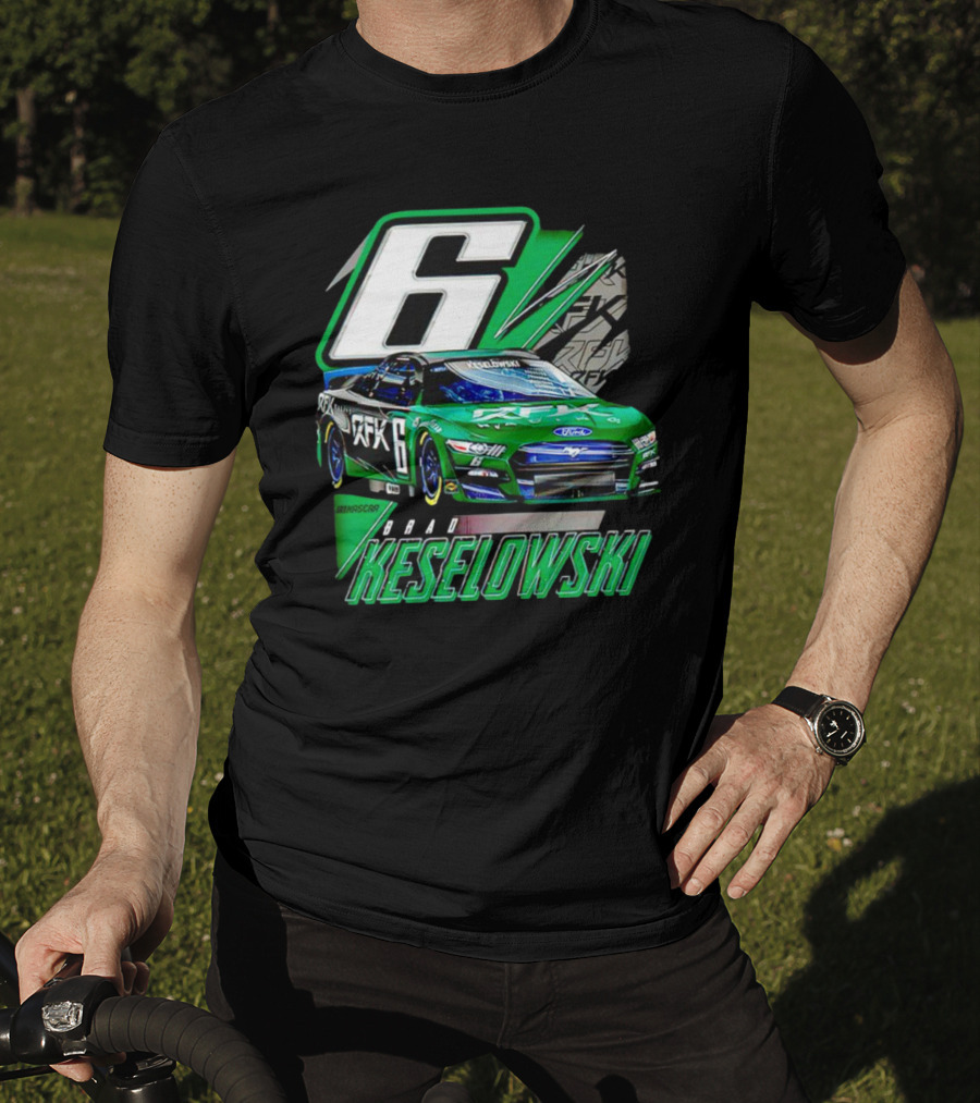 Brad Keselowski Number 6 RFK Racing Green Car T-Shirt