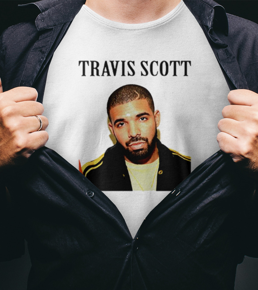 Travis Scott Drake Meme Optical Illusion T-Shirt