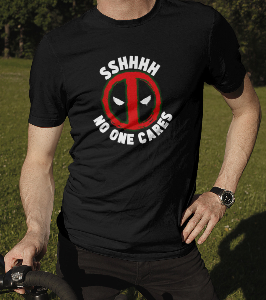 Marvel Deadpool Shhhh No One Cares Iconic T-Shirt