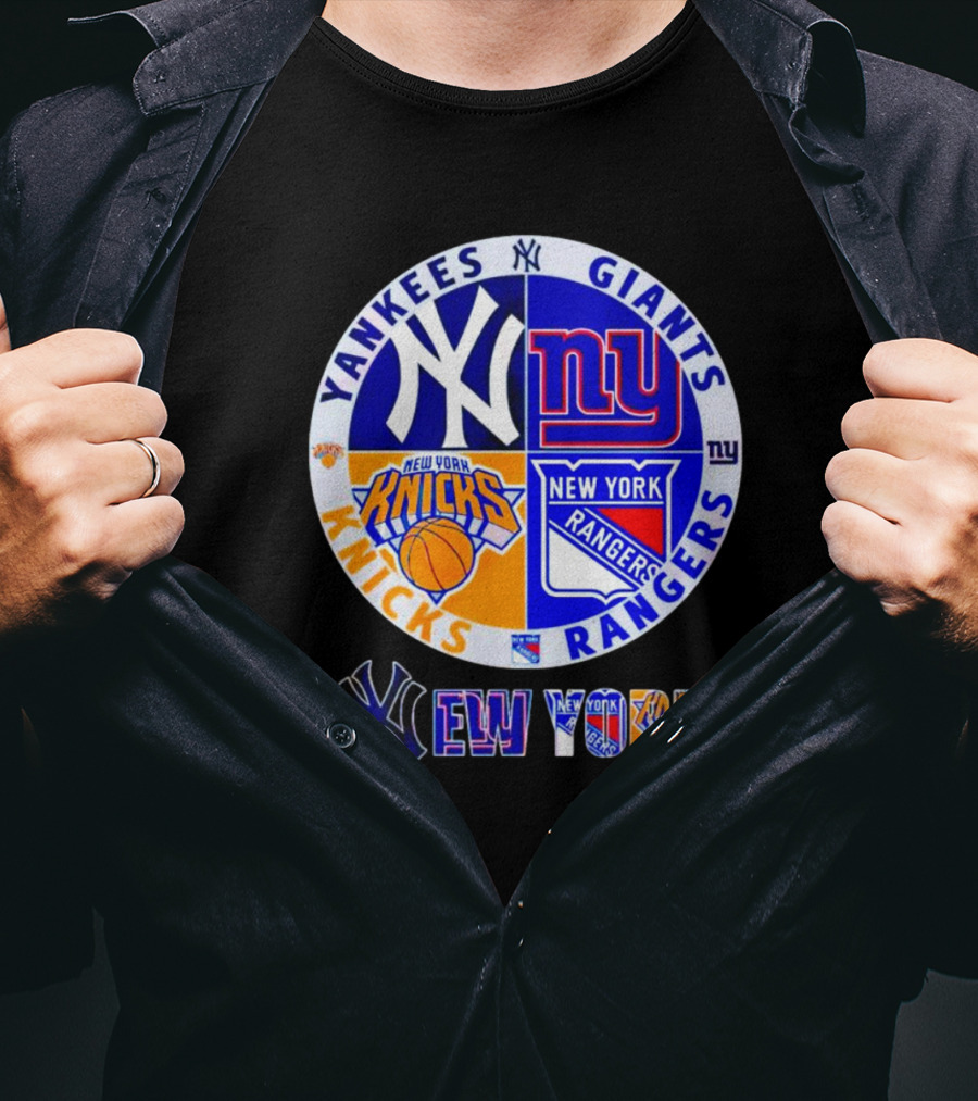 Yankees Giants Knicks Rangers New York T-Shirt