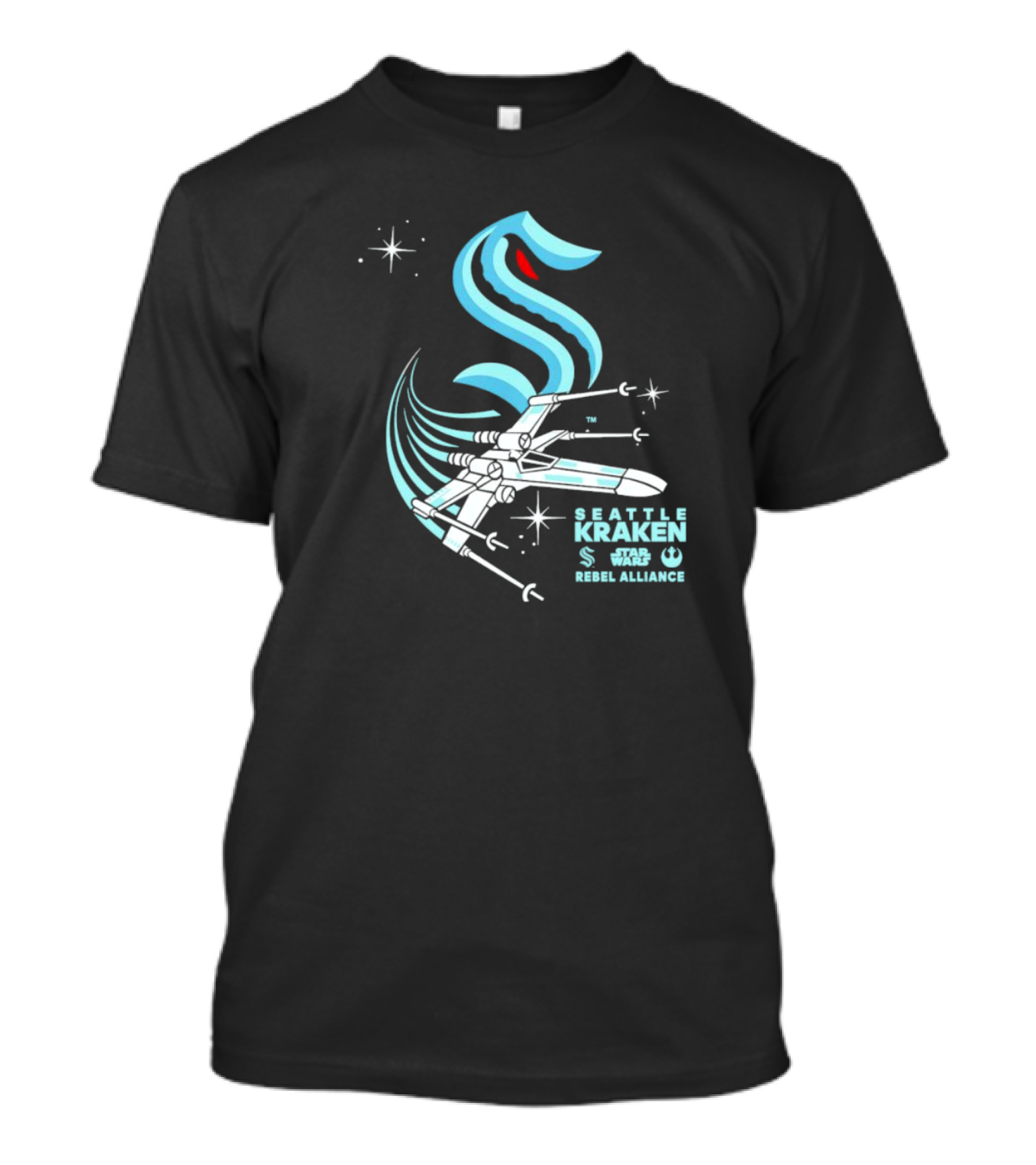 Seattle Kraken Star Wars X-Wing Rebel Alliance T-Shirt