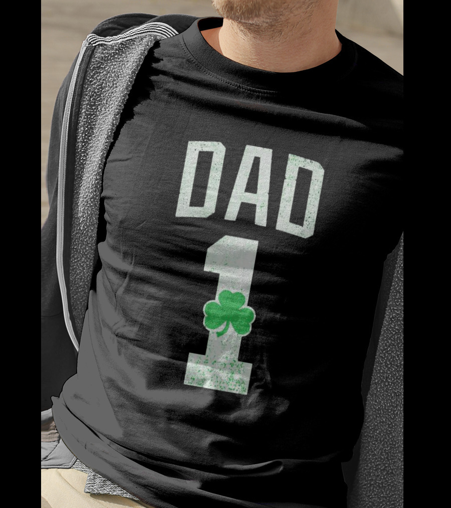 1 Dad Irish Shamrock T-Shirt
