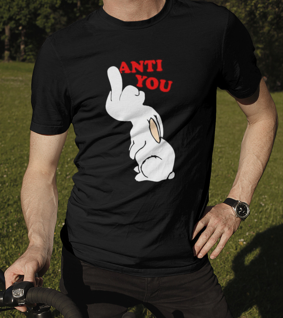 Bunny Anti You Middle Finger Gesture T-Shirt