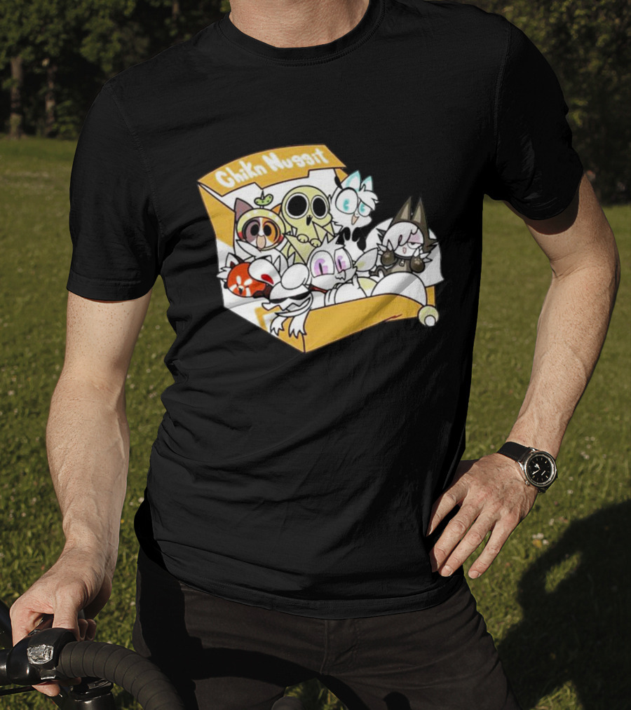 Chikn Nuggit Box Characters Packed In Cute Cartoon T-Shirt