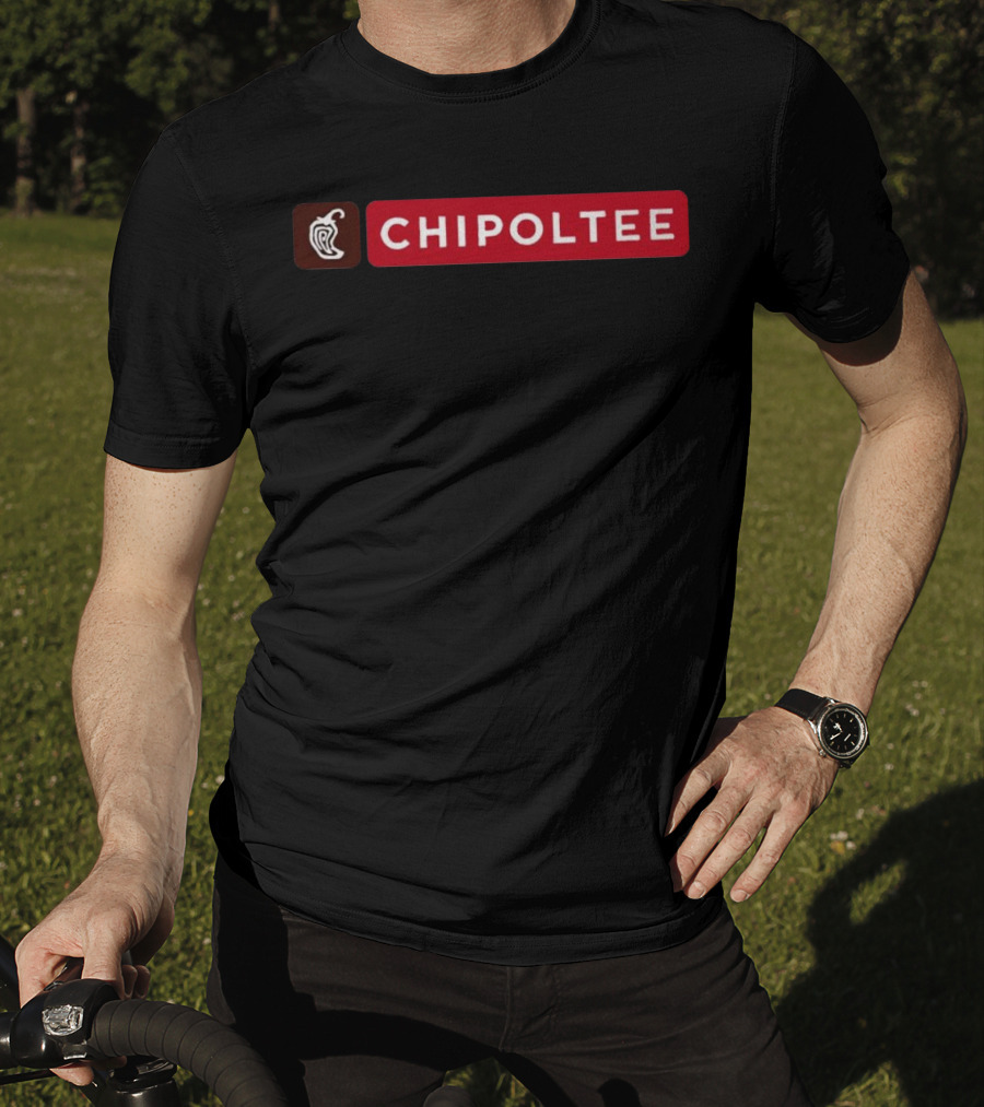 Chipoltee Red Square Logo Parody Chipotle Tex-Mex Food T-Shirt