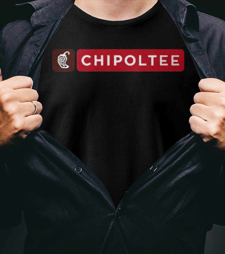 Chipoltee Red Square Logo Parody Chipotle Tex-Mex Food T-Shirt