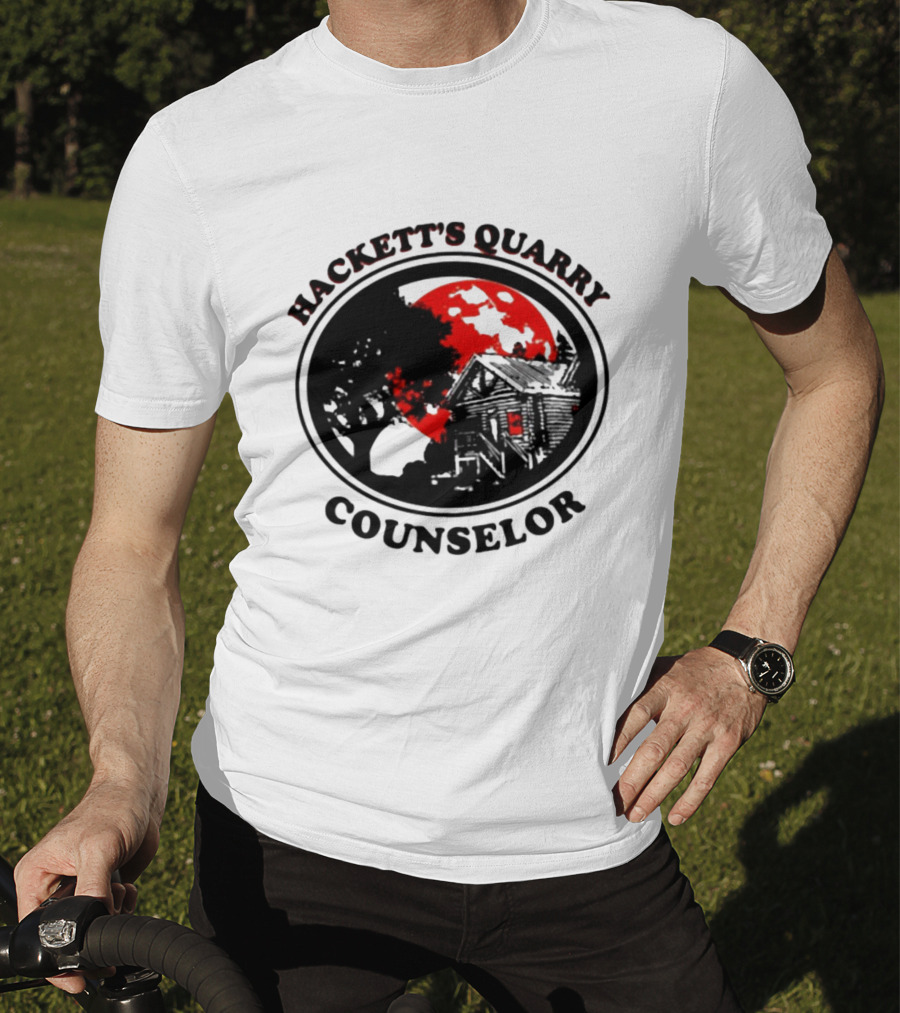 Hackett's Quarry Counselor Cabin Red Moon Forest T-Shirt
