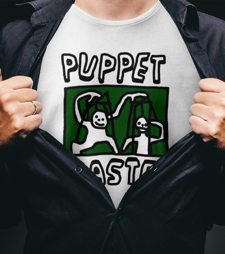 Puppet Master Playful Figures In Green Background T-Shirt