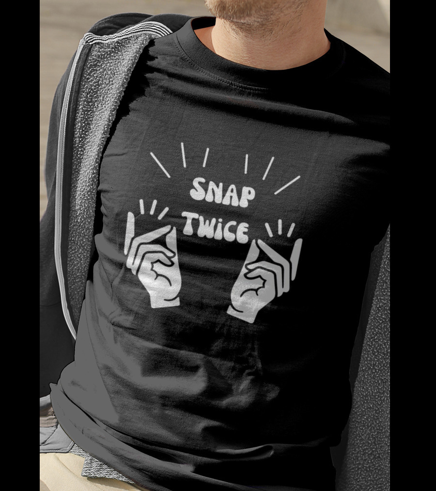 Snap Twice Fingers Illustrative Gesture T-Shirt