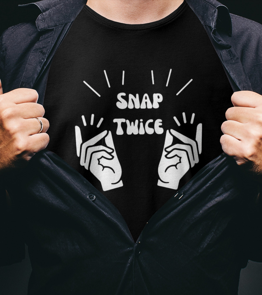 Snap Twice Fingers Illustrative Gesture T-Shirt