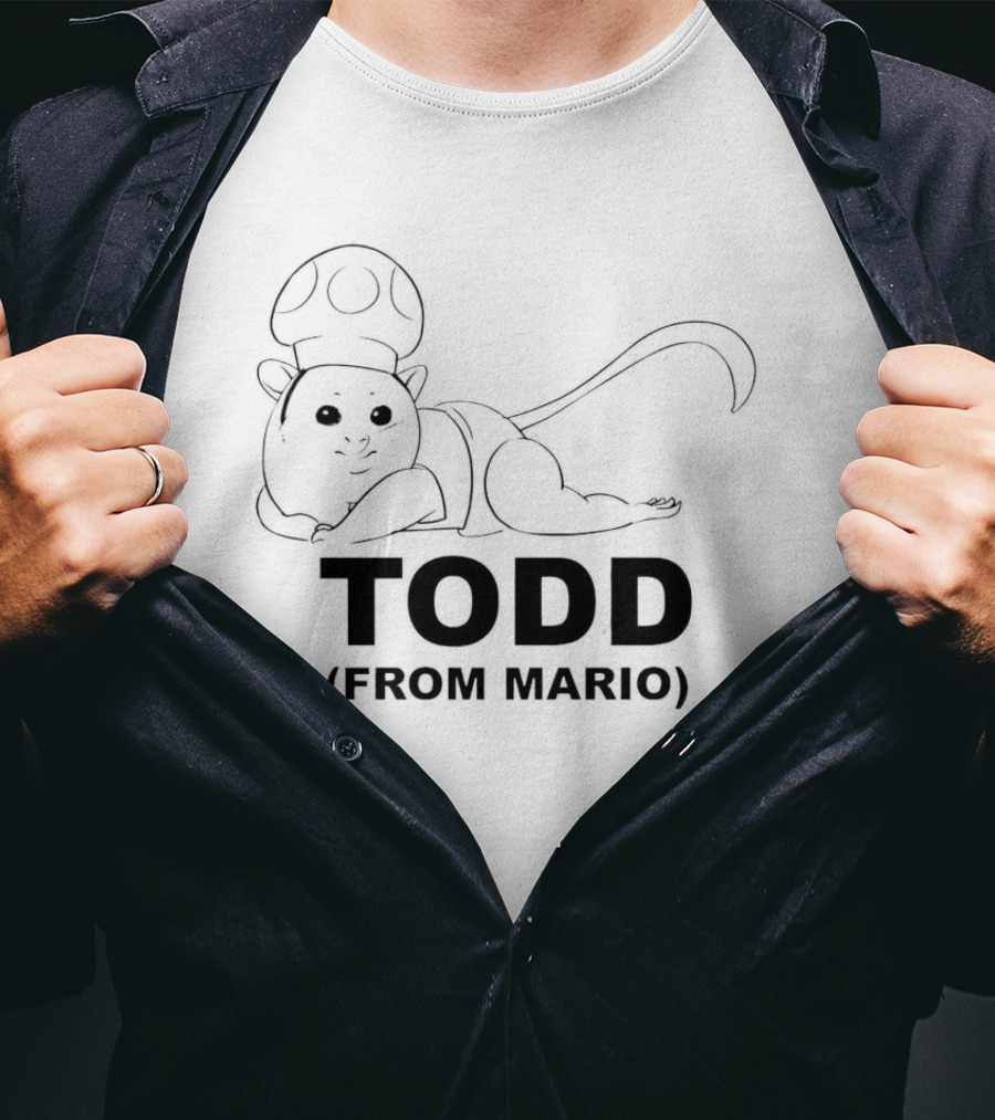 Todd From Mario Mouse With Mushroom Hat T-Shirt
