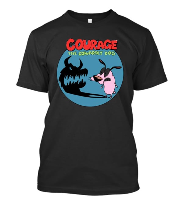 Courage The Cowardly Dog Shadow Monster Confrontation T-Shirt