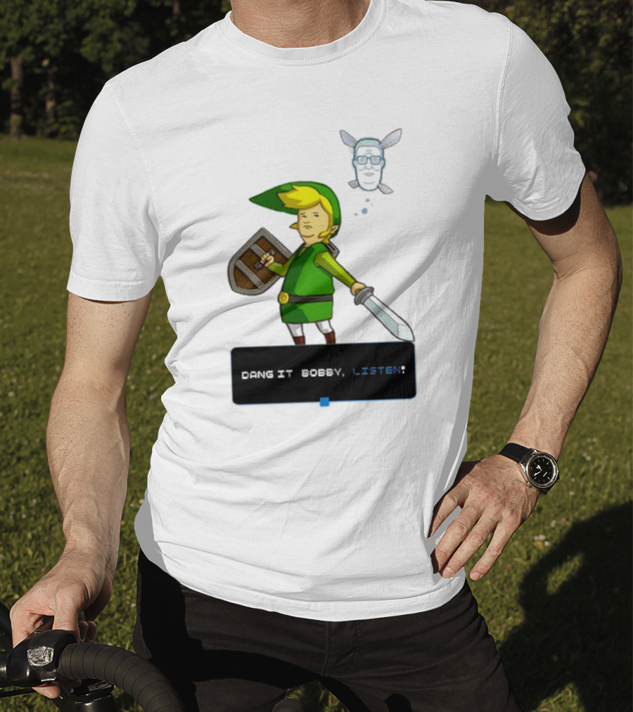Dang It Bobby Listen Link Parody Navi Crossover T-Shirt